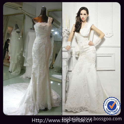 S1285 Newest Real Mermaid Syriam Wedding Dresses Model